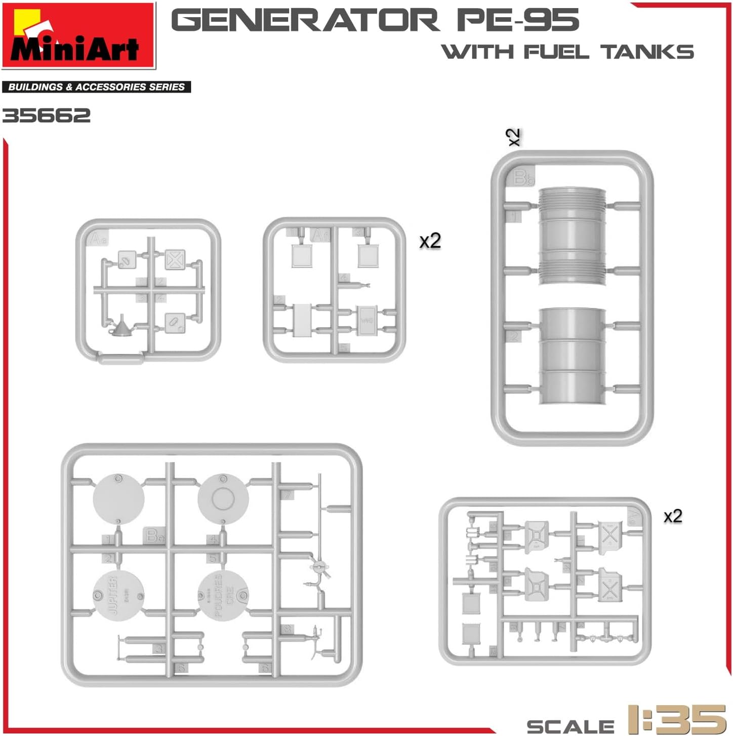 MiniArt - Modelgenerator Pe-95 met brandstoftanks 35662| 1:35 modelbouw promo tank