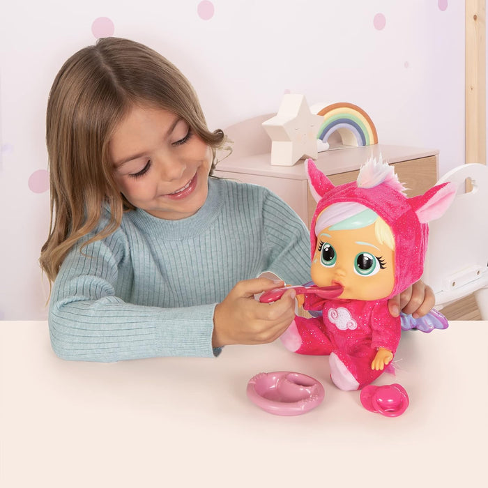 Cry Babies Loving Care Fantasy Hannah | Baby doll that cries Real tears with Pyjamas & 3 Accessories - Toy and Gift for Boys and Girls