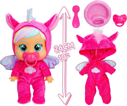Cry Babies Loving Care Fantasy Hannah | Baby doll that cries Real tears with Pyjamas & 3 Accessories - Toy and Gift for Boys and Girls