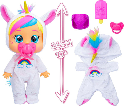 Cry Babies Loving Care Fantasy Dreamy | Bambola interattiva che piange lacrime vere, con pigiama intercambiabili - Bambola giocattolo funzionale per bambini dai 18 mesi in su