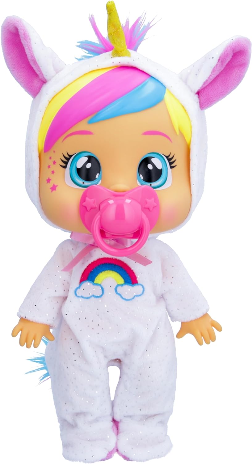 Cry Babies Loving Care Fantasy Dreamy | Bambola interattiva che piange lacrime vere, con pigiama intercambiabili - Bambola giocattolo funzionale per bambini dai 18 mesi in su