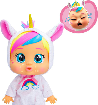 Cry Babies Loving Care Fantasy Dreamy | Bambola interattiva che piange lacrime vere, con pigiama intercambiabili - Bambola giocattolo funzionale per bambini dai 18 mesi in su