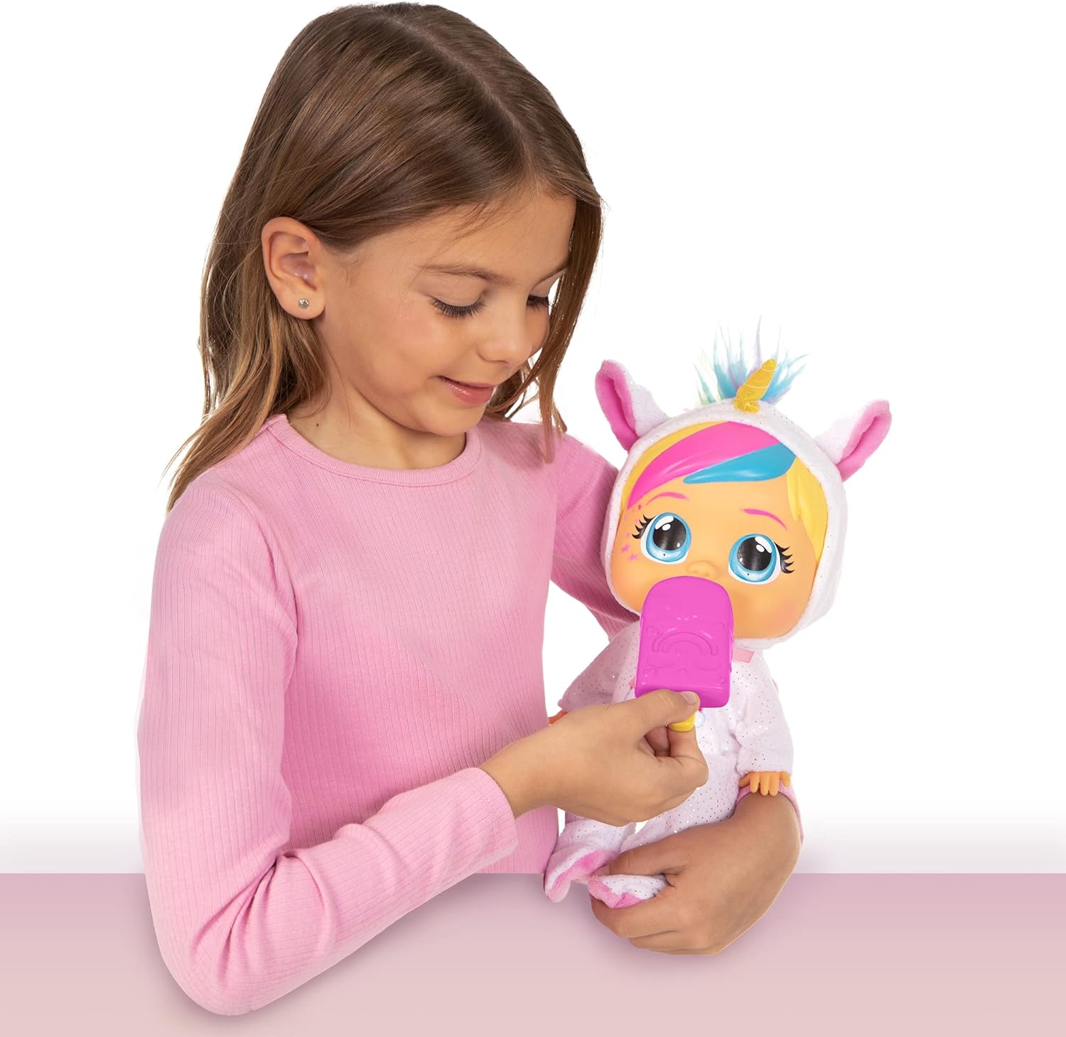 Cry Babies Loving Care Fantasy Dreamy | Bambola interattiva che piange lacrime vere, con pigiama intercambiabili - Bambola giocattolo funzionale per bambini dai 18 mesi in su