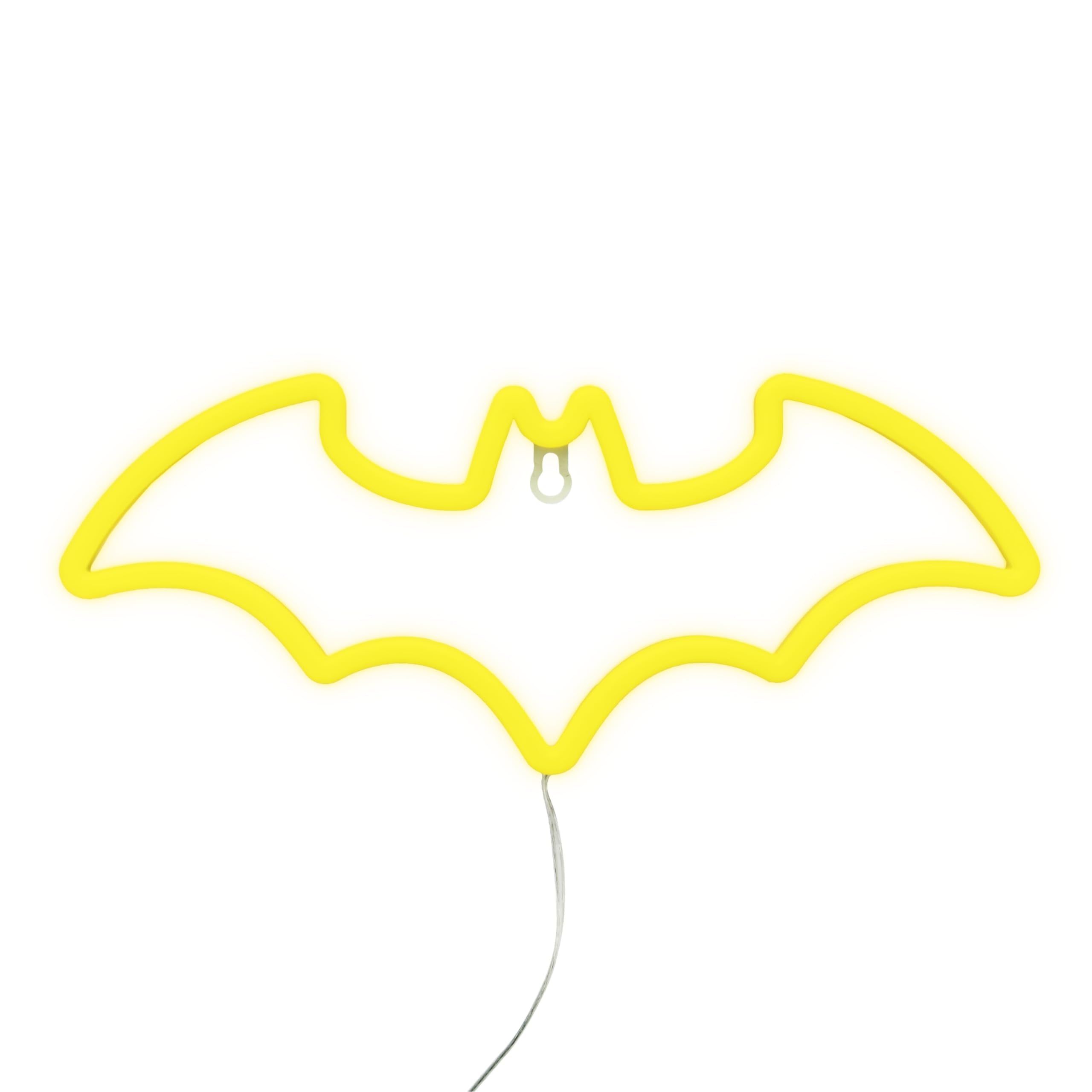 Batman LED Neon Light - Officially Licensed DC Comics, Iconic Logo Shaped Lamp, USB Powered, Boys Bedroom Accessories & Decor | Paladone
