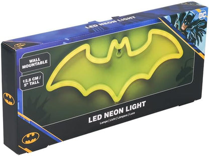 Batman LED Neon Light - Officially Licensed DC Comics, Iconic Logo Shaped Lamp, USB Powered, Boys Bedroom Accessories & Decor | Paladone