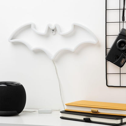 Batman LED Neon Light - Officially Licensed DC Comics, Iconic Logo Shaped Lamp, USB Powered, Boys Bedroom Accessories & Decor | Paladone