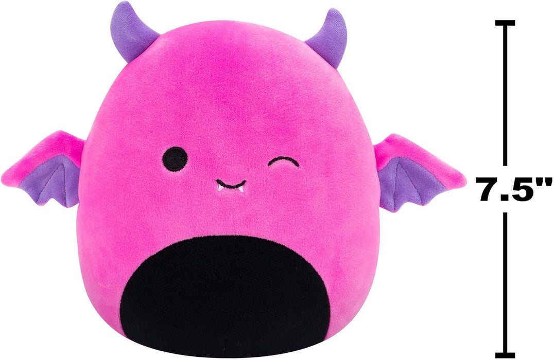 Squishmallows Original 7.5-Inch Halloween Wakisha the Neon Pink Devil