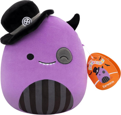 Squishmallows Original 19 cm Halloween Earworm The Winking Monster Purple