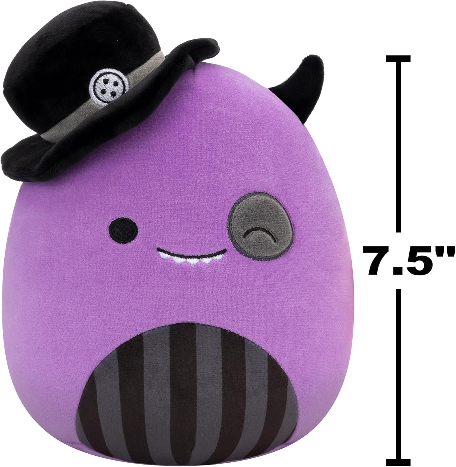 Squishmallows Original 19 cm Halloween Earworm The Winking Monster Purple