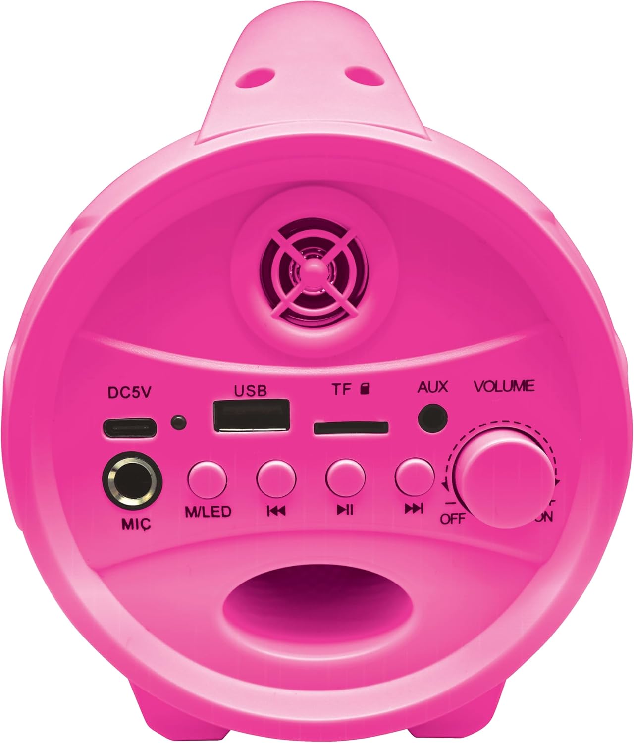 Lexibook, Barbie, Wireless light speaker with microphone, Stereo sound, Karaoke function, USB and SD card ports, Rechargeable battery, Handle to carry everywhere, Pink, BTP585BBZ