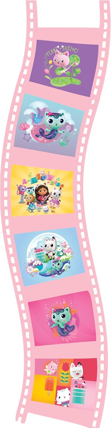 Lexibook LTC050GDH NBC Universal Gabby's Dollhouse, Pandy Paws, Cats, Stories projector and torch light, Projects 24 images TV series with 3 discs, Pink/blue, Rosa/Azul