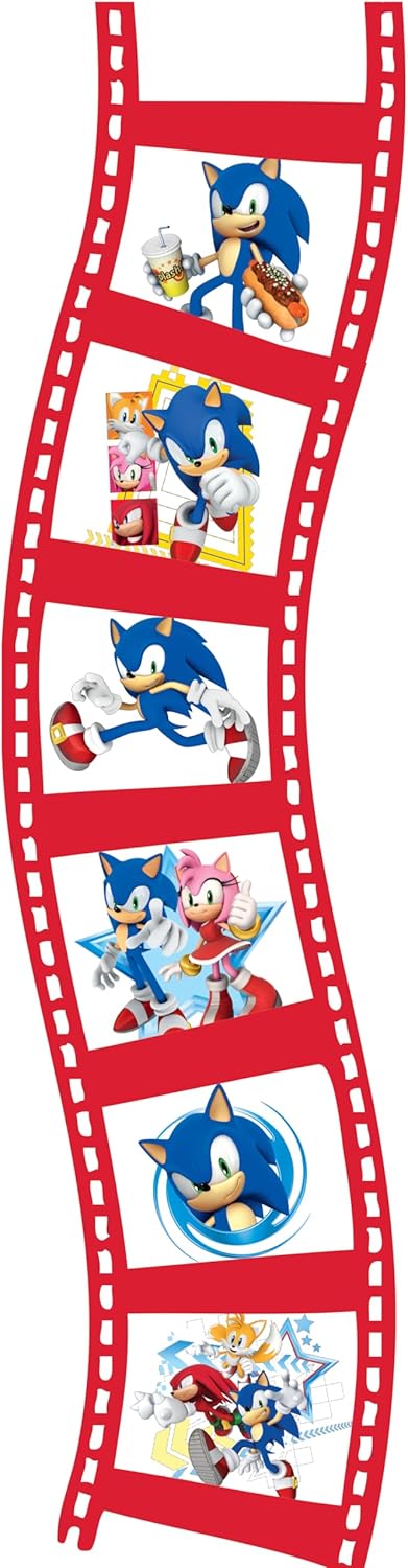 Lexibook, Sega The Hedgehog, Proyector de Historias y Linterna, Proyecta 24 imágenes del Mundo de Sonic con 3 Discos, Color Red/Blue, Talla única (LTC050SN