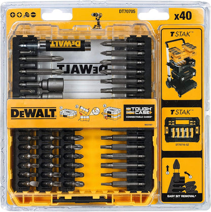Dewalt DT70705-QZ Schraubendreher-Bit-Set in robustem Koffer, 40-teilig