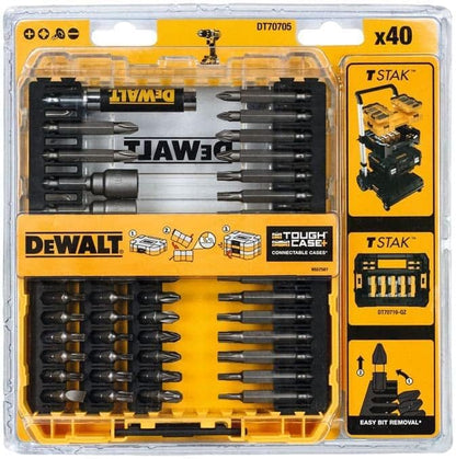 Dewalt DT70705-QZ Schraubendreher-Bit-Set in robustem Koffer, 40-teilig