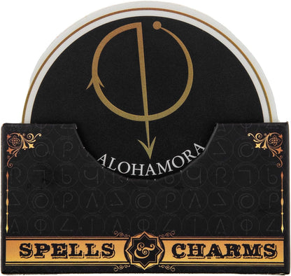 Cinereplicas Harry Potter - Set van 4 spreuken en bedels onderzetters - serie 2-9,5 cm diameter - officiële licentie