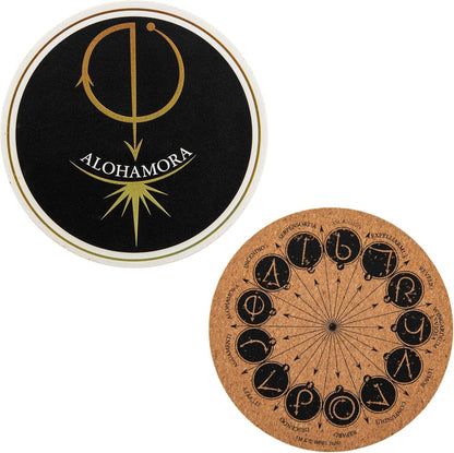 Cinereplicas Harry Potter - Set van 4 spreuken en bedels onderzetters - serie 2-9,5 cm diameter - officiële licentie