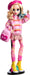 Monster High Wednesday Doll and Accessories, Enid Sinclair Collectible in Pink Fashion with Beret and Backpack, Doll Stand, HXJ05