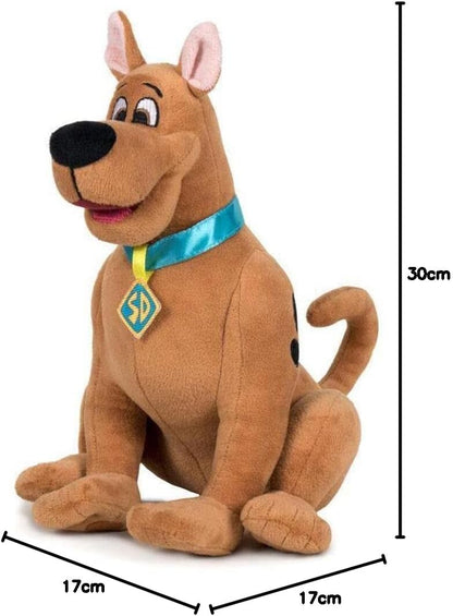 Play by Play Scooby DOO 760018963 Plush 30 cm / 11'80 Inches Super Soft Quality, Scooby Doo With Open Mouth, One Size standard size Brown