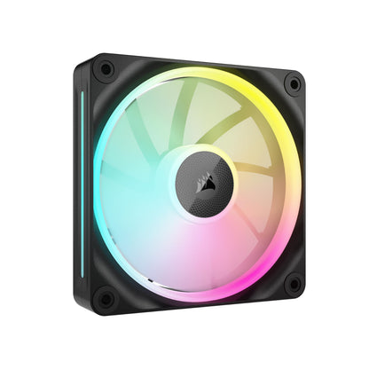 Corsair iCUE LINK LX120 RGB 120mm PWM Fan Single Pack – Dual Light Loops – Requires iCUE LINK System Hub (Sold Separately) AirGuide Technology – Black 1 x 120mm Black