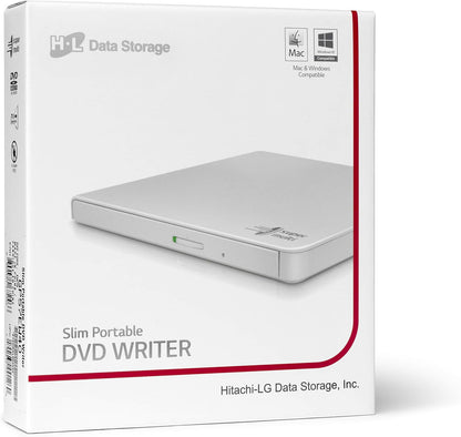 Hitachi-LG GP57, External DVD Drive, USB 2.0, 8x Read/Write Speed, M-DISC Support, Silent Play Technology