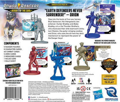 Renegade Game Studios: Power Rangers: Heroes of The Grid: Allies Pack #4 - Expansion, 5 New Heroes! Roleplaying Miniatures Game, Age 14+, 2 -5 Player