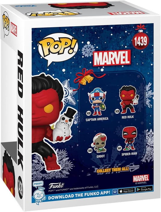 Funko Pop! Marvel: Holiday – Red Hulk - Marvel Comics - Collectable Vinyl Figure - Gift Idea - Official Merchandise - Toys for Kids & Adults - Comic Books Fans - Model Figure for Collectors