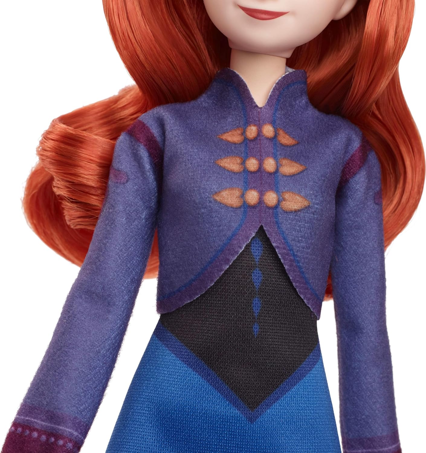 Mattel Disney Frozen Anna modepop en accessoires, schaatslook met jurk en schaatsen (die aan en uit kunnen), plus 1 paar schoenen, geïnspireerd op Frozen: Winterfestival, JBG54