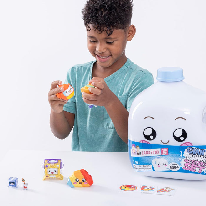 LankyBox 2812 Giant Singing Mystery Milky Set with 9 Exciting Toys to Discover Inside, Officially Licensed Merch, Multicolour