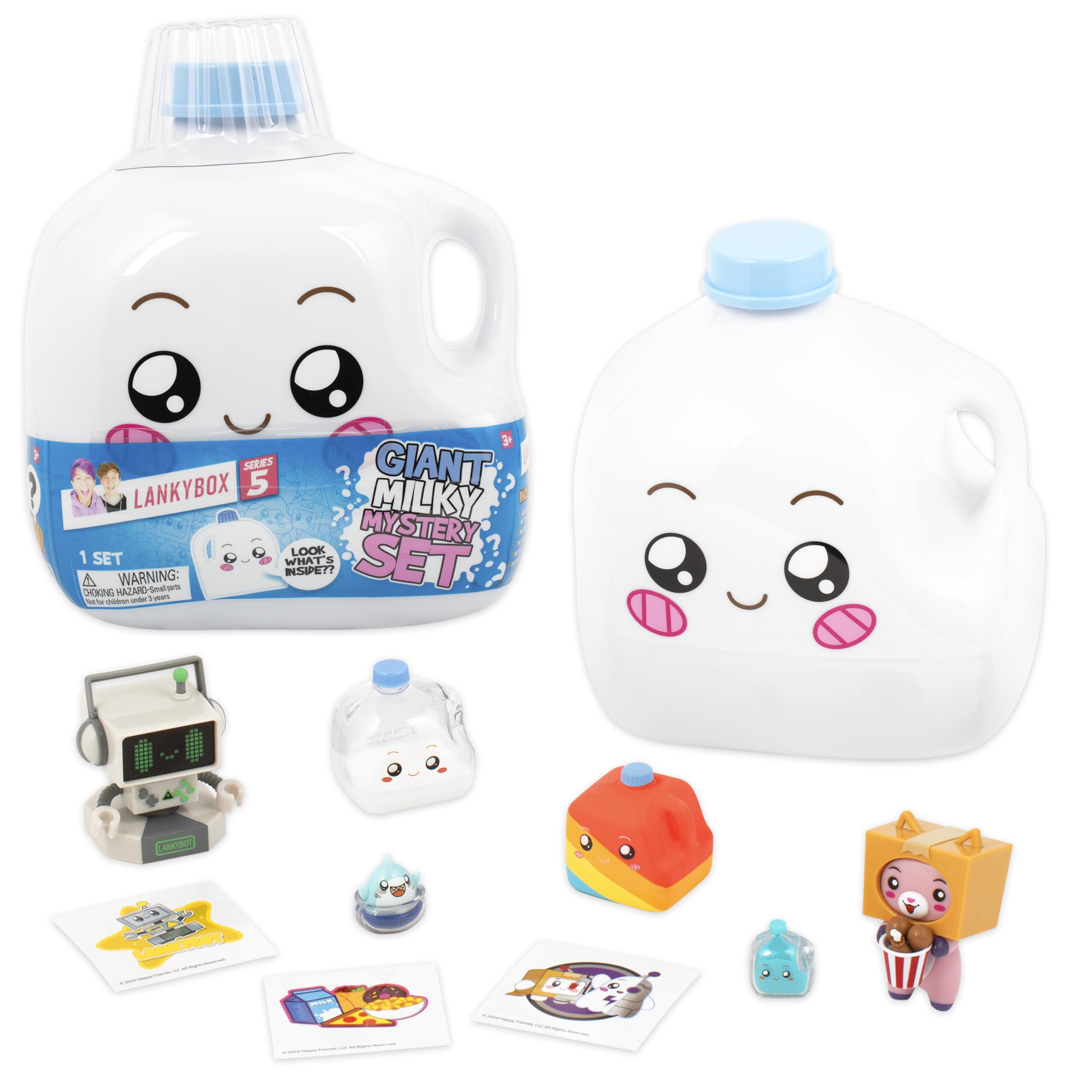 LankyBox 2812 Giant Singing Mystery Milky Set with 9 Exciting Toys to Discover Inside, Officially Licensed Merch, Multicolour