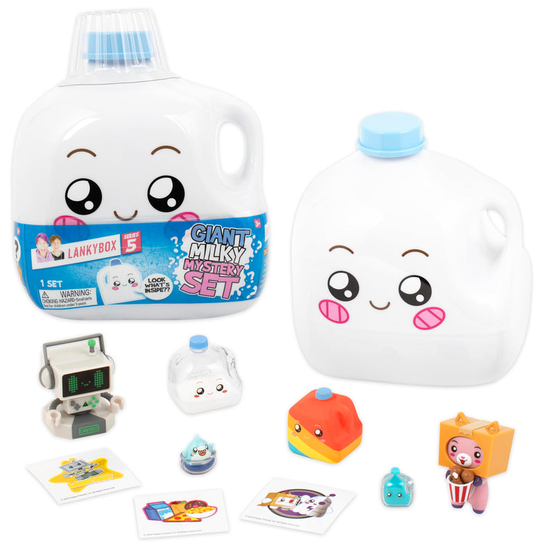 LankyBox 2812 Giant Singing Mystery Milky Set with 9 Exciting Toys to Discover Inside, Officially Licensed Merch, Multicolour