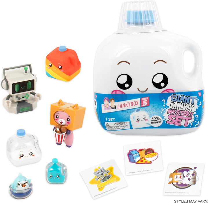 LankyBox 2812 Giant Singing Mystery Milky Set with 9 Exciting Toys to Discover Inside, Officially Licensed Merch, Multicolour