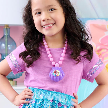 Just Play 39909 Ariel Jr Ocean Glow Necklace, Multicolor