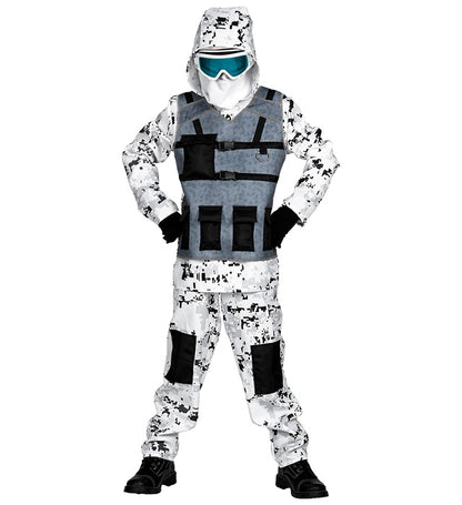 Widmann Arctic Special Forces (Hooded Coat, Pants, Face Mask) (158 cm / 11-13 Years) Camouflage