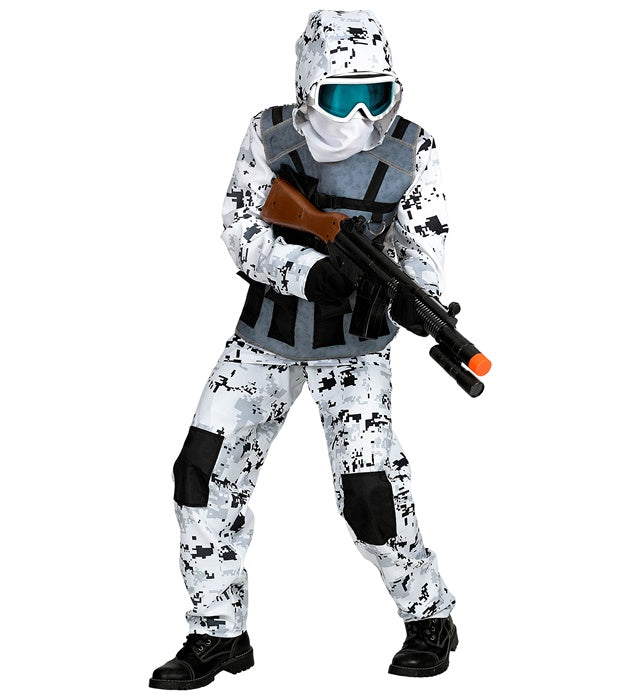 Widmann Arctic Special Forces (Hooded Coat, Pants, Face Mask) (158 cm / 11-13 Years) Camouflage