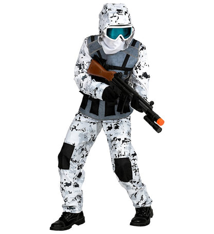 Widmann Arctic Special Forces (Hooded Coat, Pants, Face Mask) (158 cm / 11-13 Years) Camouflage
