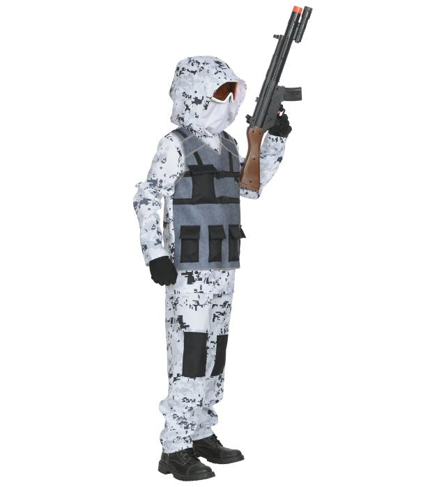 Widmann Arctic Special Forces (Hooded Coat, Pants, Face Mask) (158 cm / 11-13 Years) Camouflage