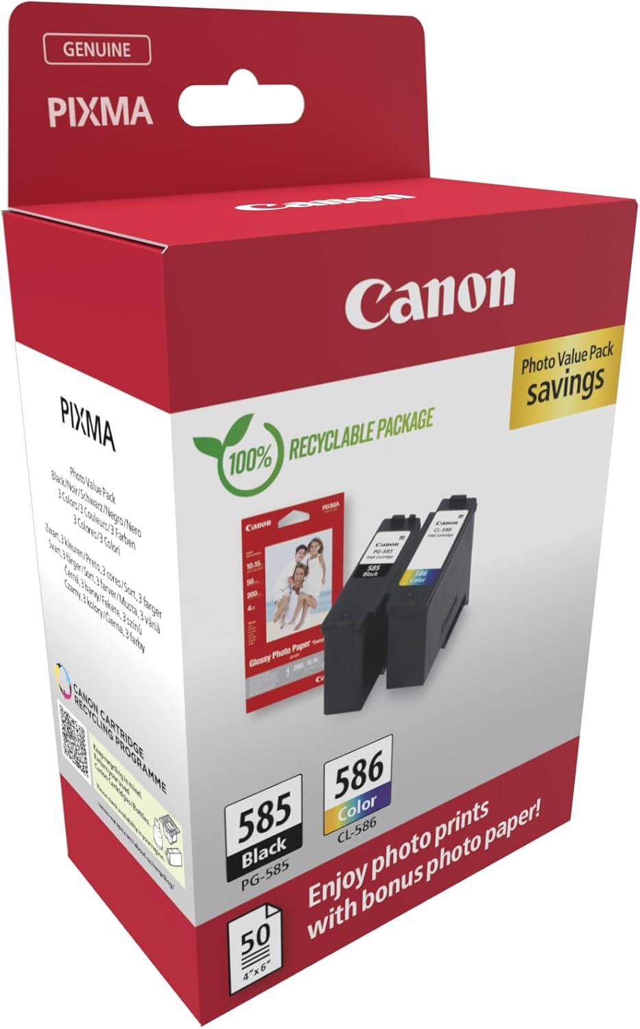 Canon PG-585 / CL-586 Photo Value Pack