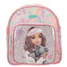 Depesche 12788 TOPModel Wild Backpack in Pink with Model Motif and Colourful Animal Pattern, Bag with Adjustable Straps