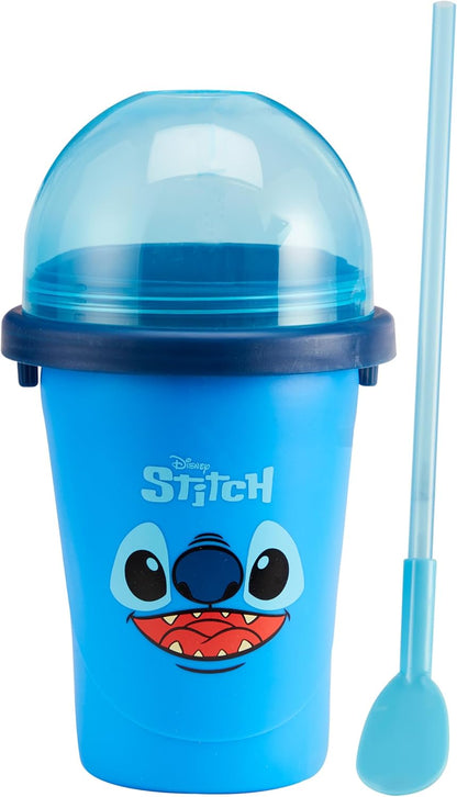 ChillFactor 08258 Disney Reusable Squeeze Cup Maker with Stitch Character Design, Homemade slushies