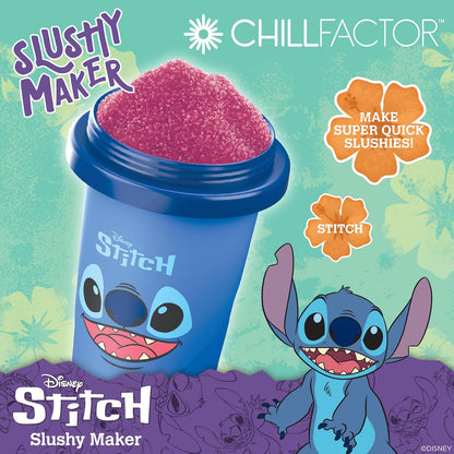 ChillFactor 08258 Disney Reusable Squeeze Cup Maker with Stitch Character Design, Homemade slushies