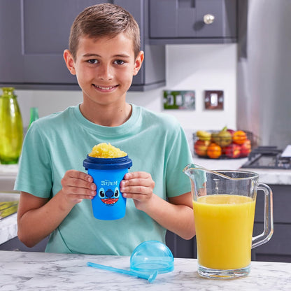 ChillFactor 08258 Disney Reusable Squeeze Cup Maker with Stitch Character Design, Homemade slushies