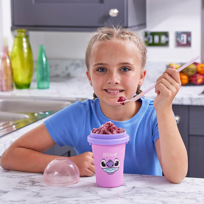 ChillFactor 08259 Disney Stitch Reusable Squeeze Cup Maker with Angel Character Design, Homemade slushies