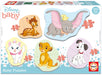 Educa - Disney, Baby Puzzleset mit 5 Puzzles für Kinder ab 24 Monaten, Bambi, Dumbo, 101 Dalmatiner, Aristocats, König der Löwen (18591)