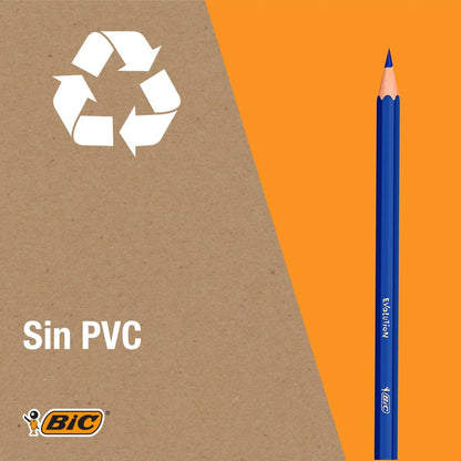 BIC Cristal Original Kugelschreiber mit mittlerer Spitze (1,00 mm), sechseckigem Schaft und passender Kappe – Blau, Kartonschachtel à 10