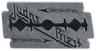 Judas Priest Pin Badge British Steel Razor Bandge Logo Official Grey One Size