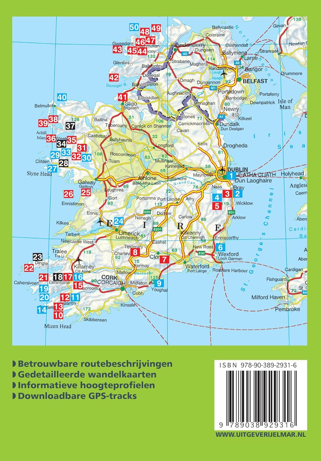 Ierland: 50 wandelingen tussen Donegal en Kerry, Wicklow en Connemara (Rother wandelgidsen)