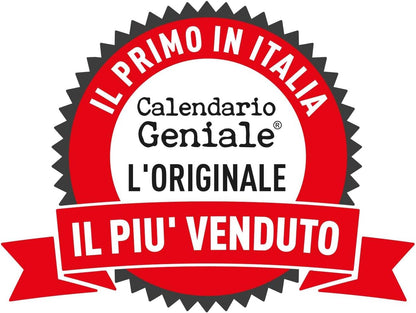Calendario Geniale 2025 The First and the Original. Philosophical Gift Idea. Organic Table Calendar with Gift Box. Daily Philosophical Phrases. Digital Bonus. Insert 10 x 14 cm