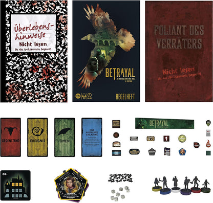 Hasbro Hill Betrayal at The House on The Hill Third Edition, Cooperative Board Game from 12 Years, 3 6 Players, 50 Haunted Scenarios, Multi-Colour, One Size
