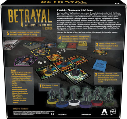 Hasbro Hill Betrayal at The House on The Hill Third Edition, Cooperative Board Game from 12 Years, 3 6 Players, 50 Haunted Scenarios, Multi-Colour, One Size