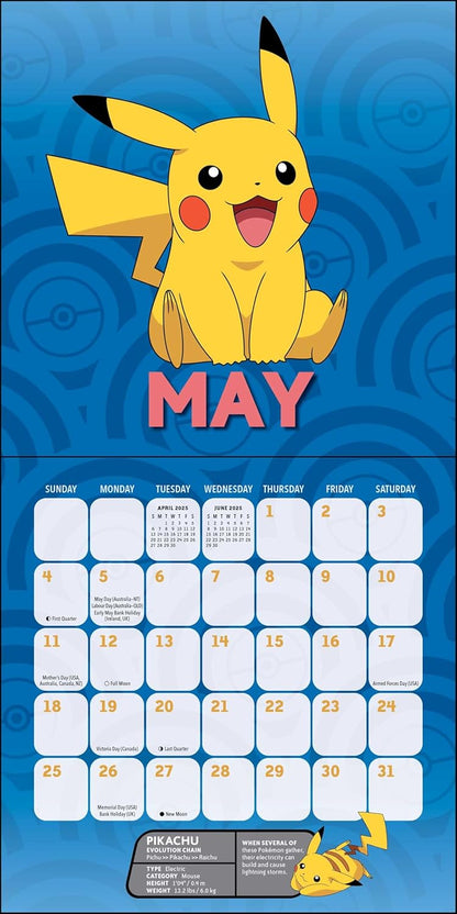 Pokémon 2025 Mini Wall Calendar